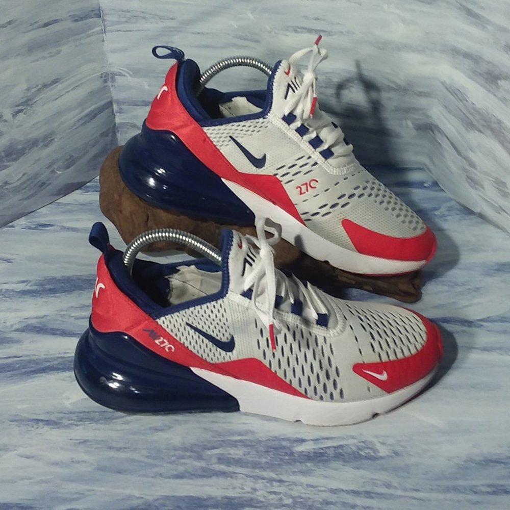 Nike Kids Air Max 270 Sneakers - White, Red, Navy